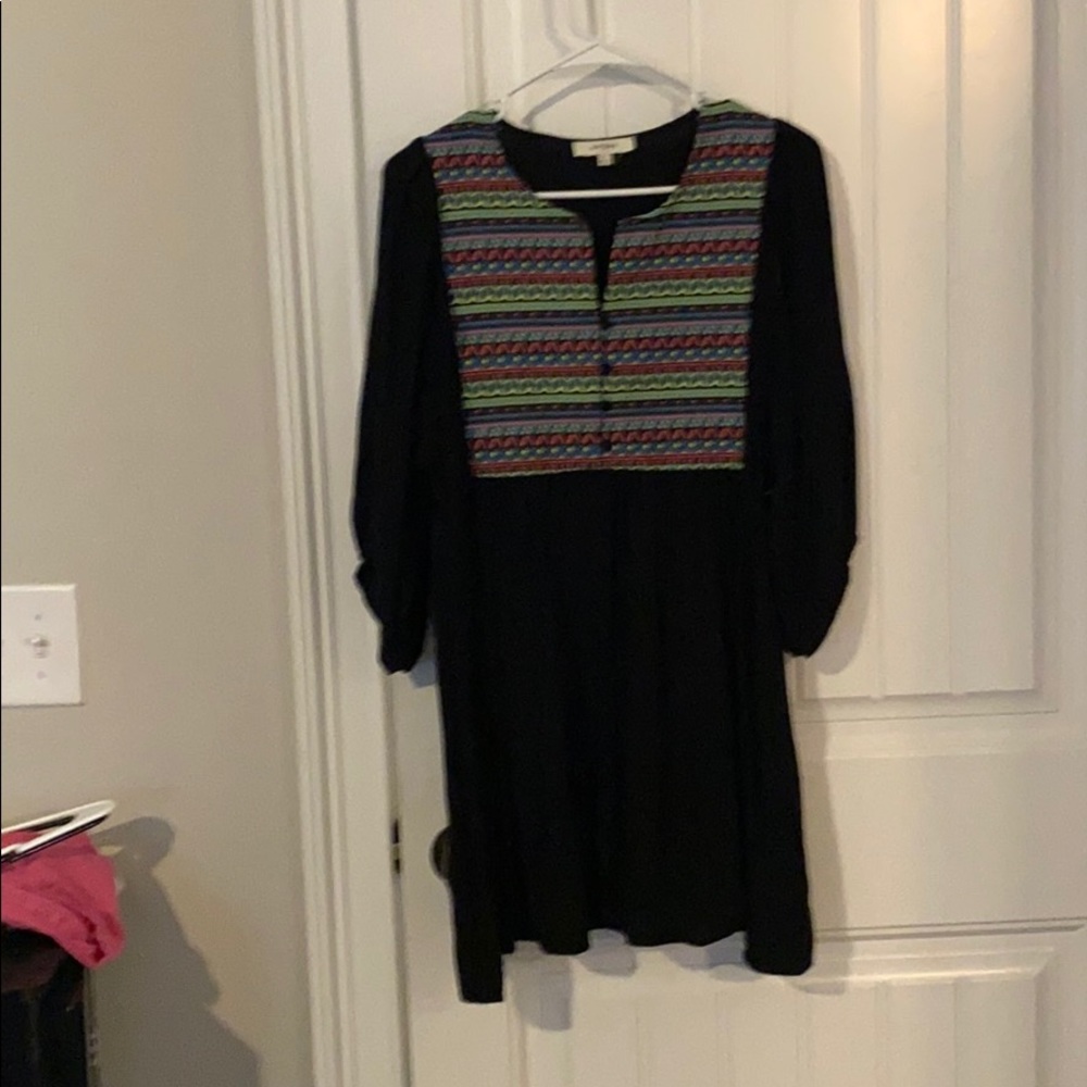 Black tunic (multi-colored)